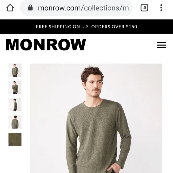 Monrow thermal Long sleeve crewneck XL - Picture 5 of 5